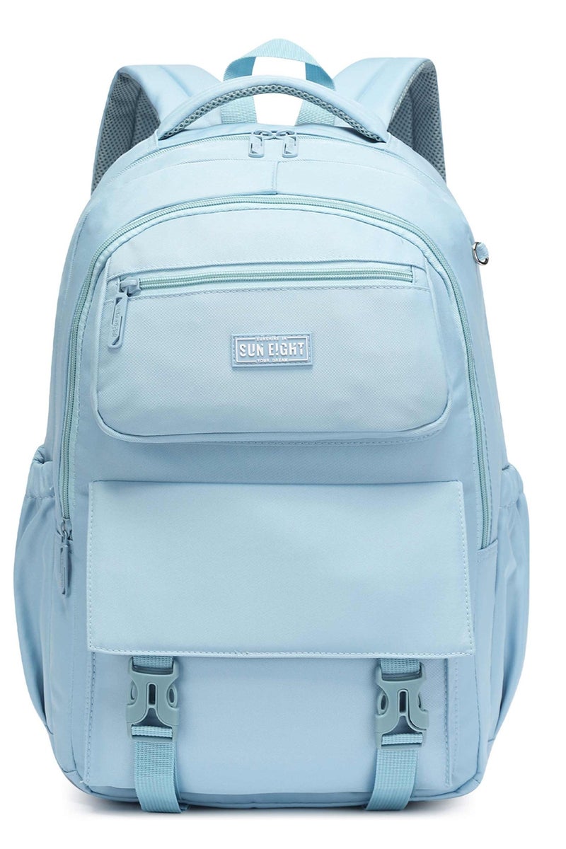 SUN EIGHT Waterproof 35L School Backpack for College, Kids Backpack Lightweight Large Capacity Travel Bag with Multi Pockets, SE8391, Blue - Image 3